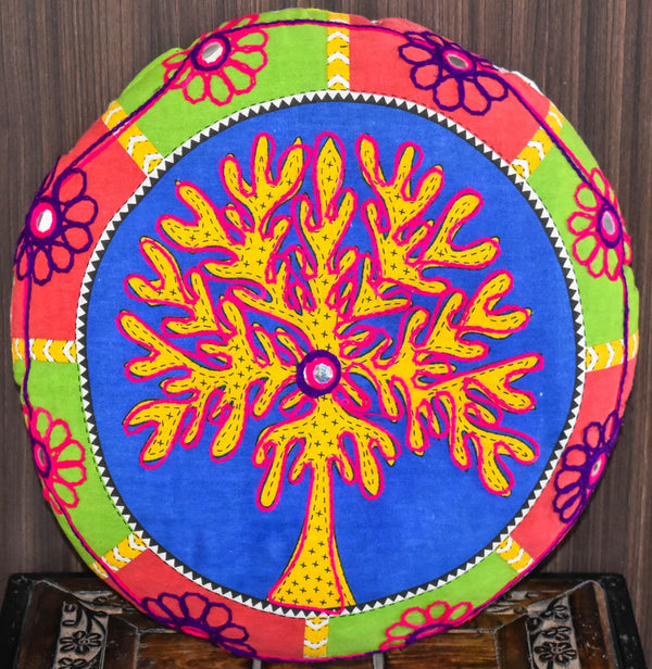 Kutch Handworked Embroideried Filled Decorative Poufs
