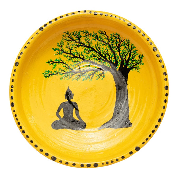 Terracotta Bowl, Buddha ltree of life, Mitti pottery by Amritdhra
