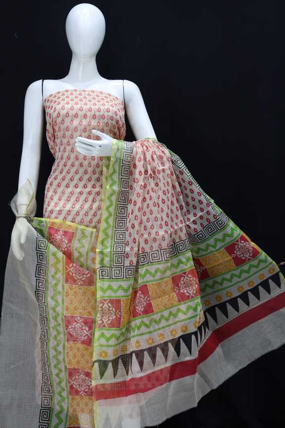 Soft Cotton Kota Doria printed Dressmaterials