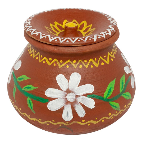 Terracotta Multipurpose Handi with lid, Mitti pottery by Amritdhra