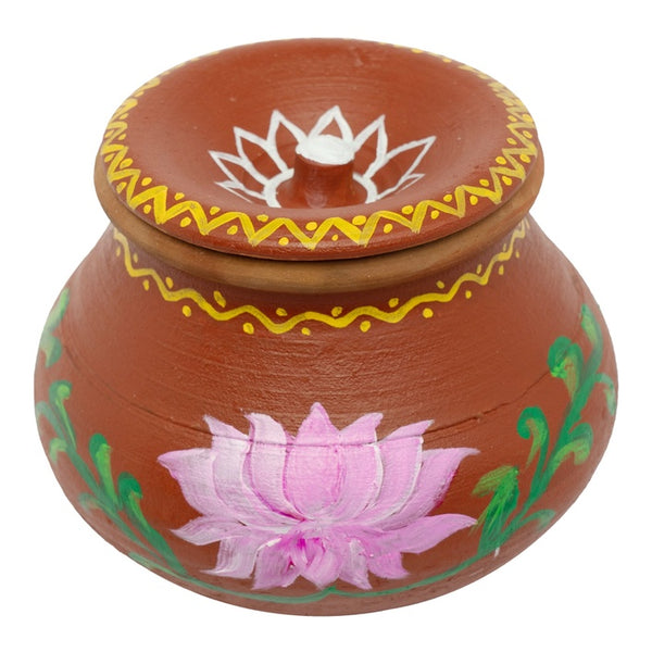 Terracotta Multipurpose Handi with lid, Mitti pottery by Amritdhra