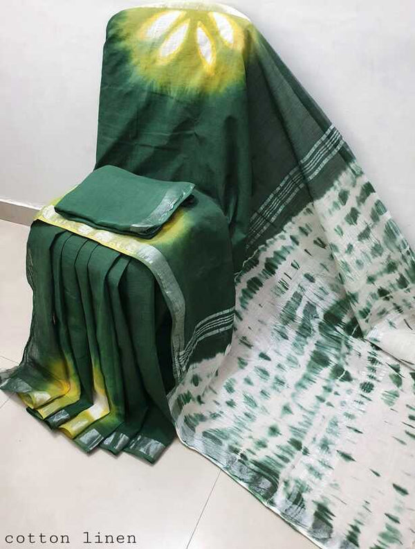 Soft Cotton Linen, vegetable dyed saris