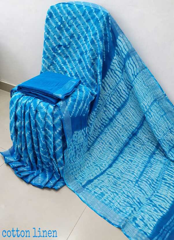 Soft Cotton Linen, vegetable dyed saris